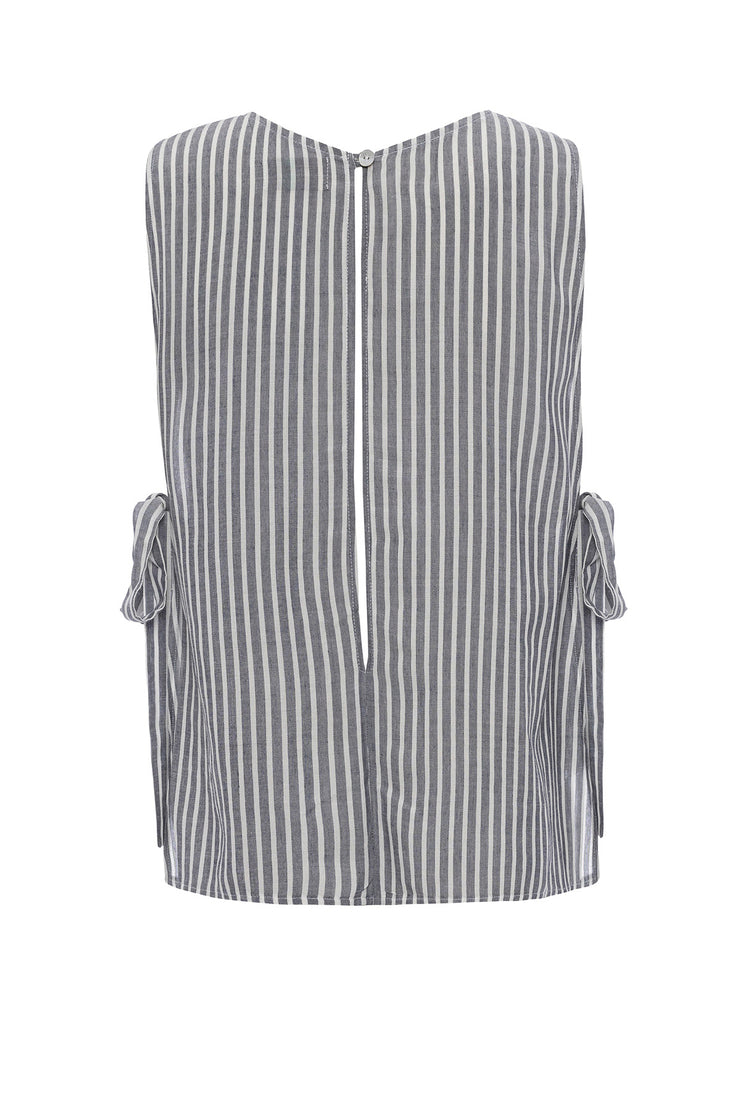 Gray Stripes Kolsuz Crop