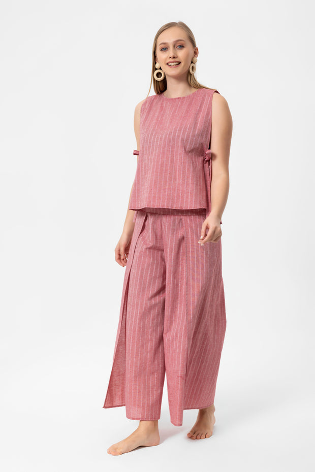 Pink Buldan Yırtmaçlı Pantalon