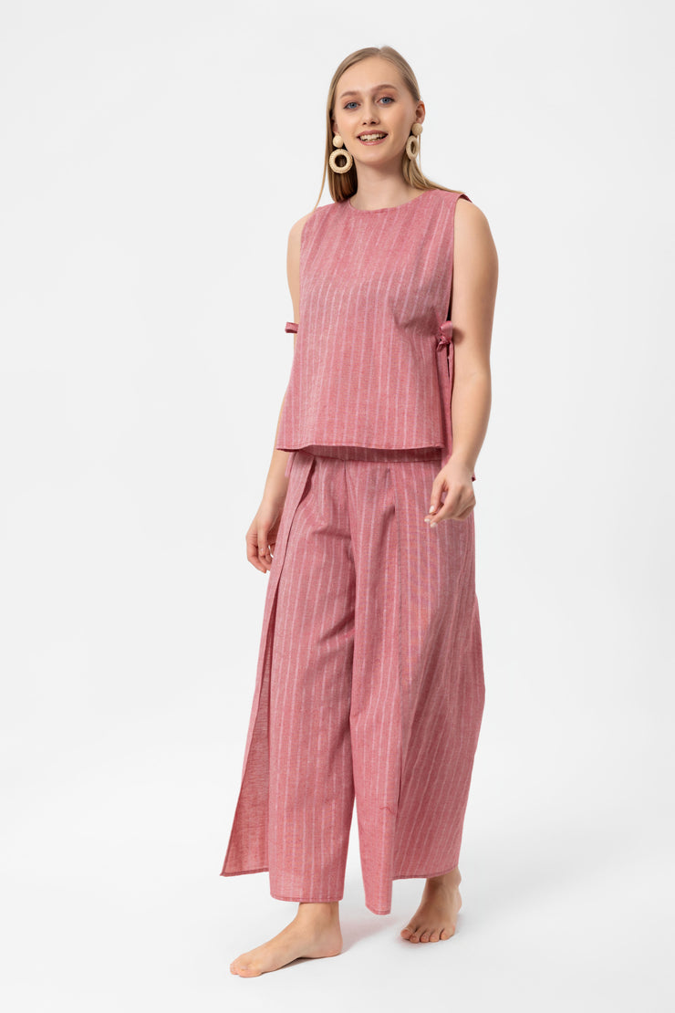 Pink Buldan Yırtmaçlı Pantalon