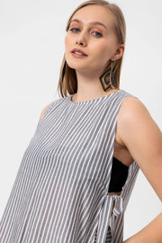 Gray Stripes Kolsuz Crop