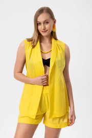 Yellow Linen Şort