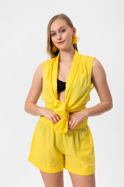 Yellow Linen Şort