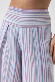 Colorful Stripes Yırtmaçlı Pantalon