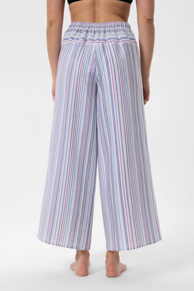 Colorful Stripes Yırtmaçlı Pantalon