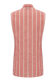 Pink-White Stripes Yelek Crop